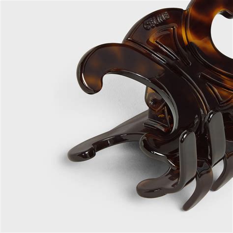 celine triomphe hair claw|Women's Triomphe large hair claw in acetate .